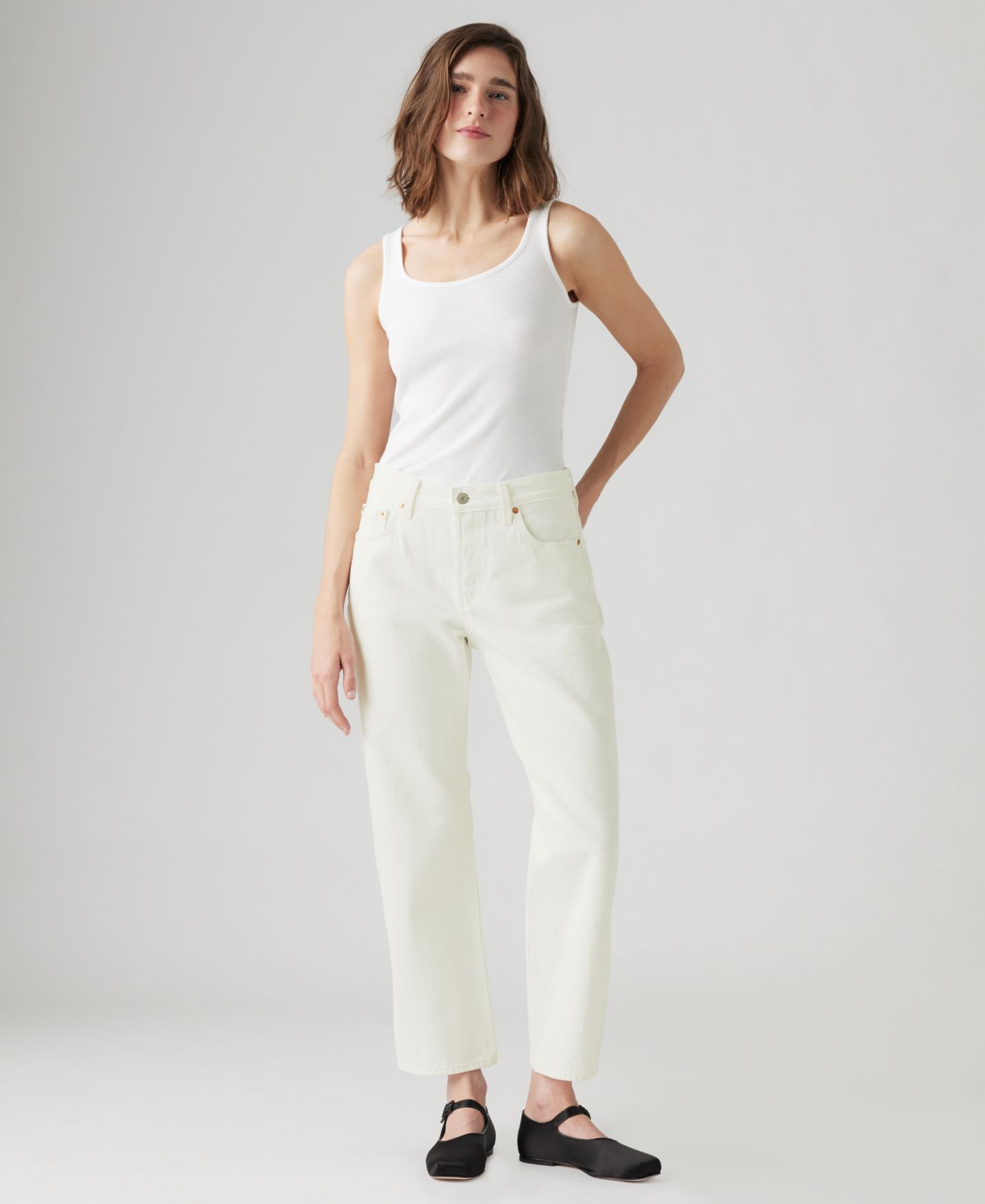 Женские джинсы Levi's Premium 501 90's Ankle Mid-Rise Straight-Fit, цвет: Сланцевый — фото 3
