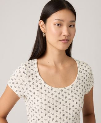 Women's Sweetie Cap Short-Sleeve Crew Neck Top