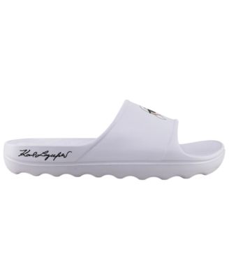 Karl Lagerfeld Light Gray Sacha Slide Sandal Hayze Metallic Pearl Platform Flip Flop Sandal | Sandals  main image 3