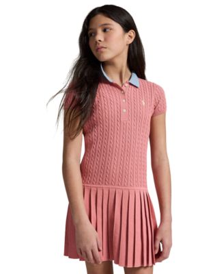 Girls' 7-16 Mini-Cable Sweater Dress
