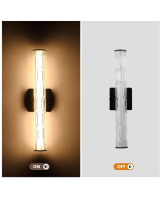 19.7'' Bathroom Wall Sconce Set of 2, Modern Single Sconce Wall Lighting, Upgrated K9 Crystal Bronze Wall Light, Bedroom Vanity Sconce