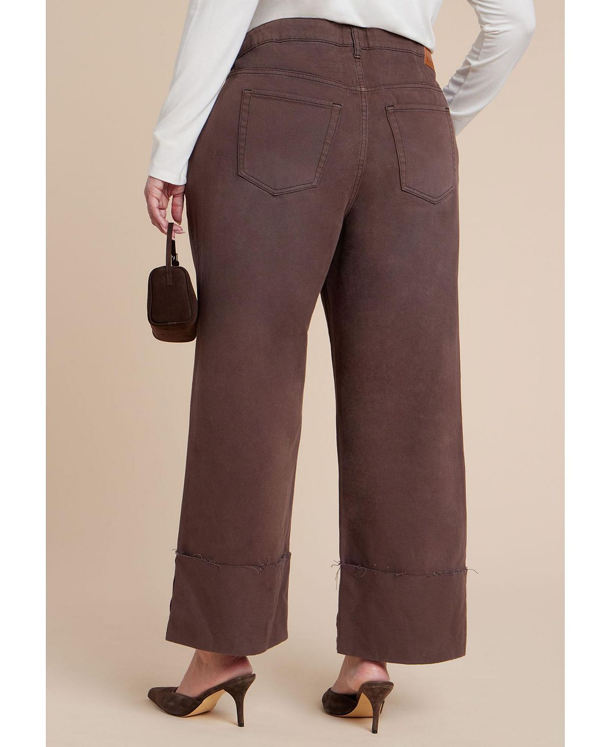 ELOQUII Women's Tall Cuff Jean view 2 — MAYCSS fashion products