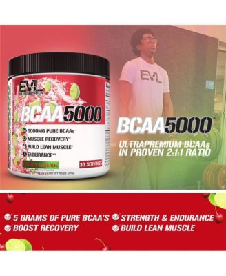 BCAAs Amino Acids Powder | BCAA Powder Post Workout Recovery Drink and Stim Free Pre Workout Energy Drink Powder | for Men | Cherry Limeade