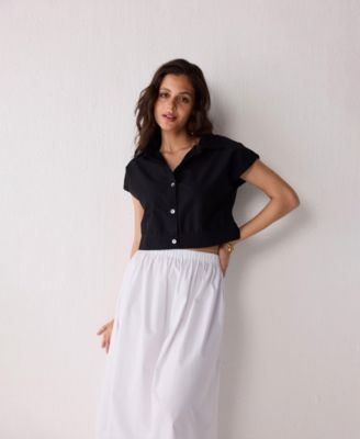 Women's Oversized Crop Shirt