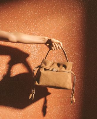 Poppy Small Suede Drawstring Tote Bag