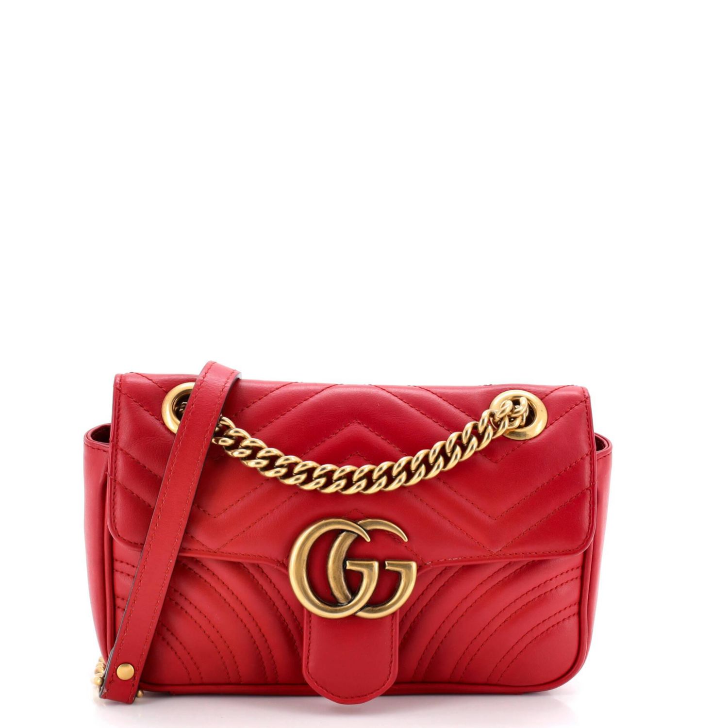 Mini GG Marmont Flap Bag Matelasse Leather