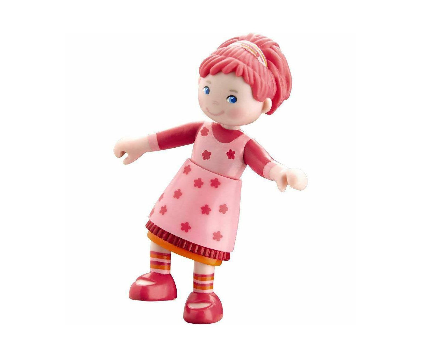 Подвижная мини-кукла Haba Little Friends Lilli, 4", от 3 лет, цвет: Розовый — фото 1