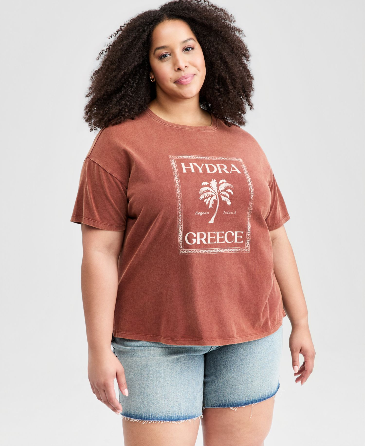 Trendy Plus Size Hydra Greece Graphic T-Shirt
