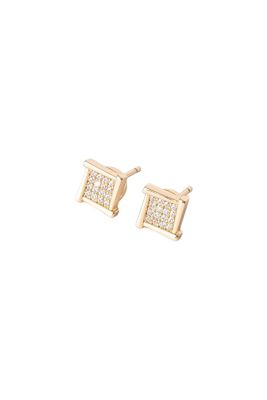 Classicharms Atlas Crystal Square Stud Earrings - Goldclear 75$