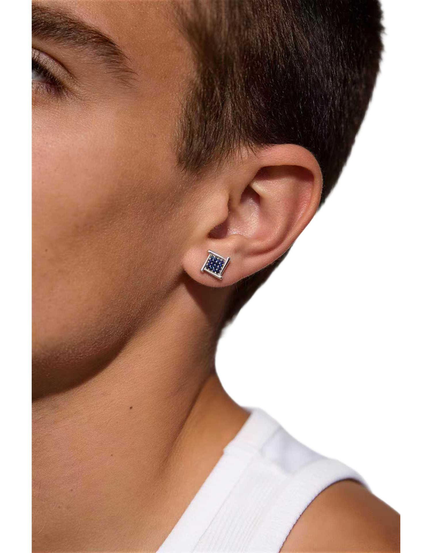 Atlas Crystal Square Stud Earrings