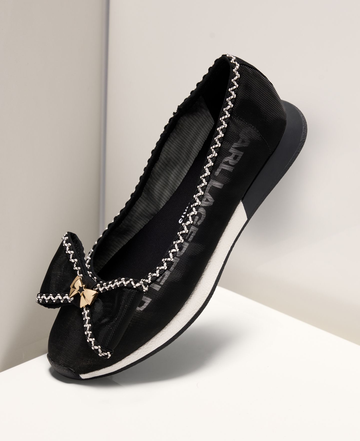 Женские кроссовки KARL LAGERFELD PARIS Macklin Flat Ballet, цвет: Чёрный — фото 6