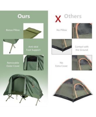 Elevated Compact Cot Tent Set with External Rain Cover