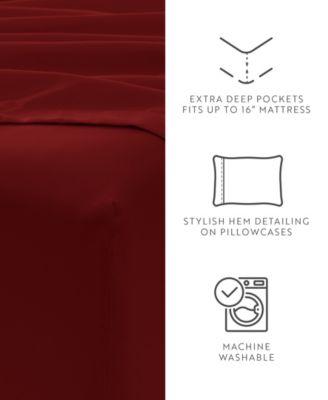 Style Simplified 4-Pc. Sheet Set, Queen