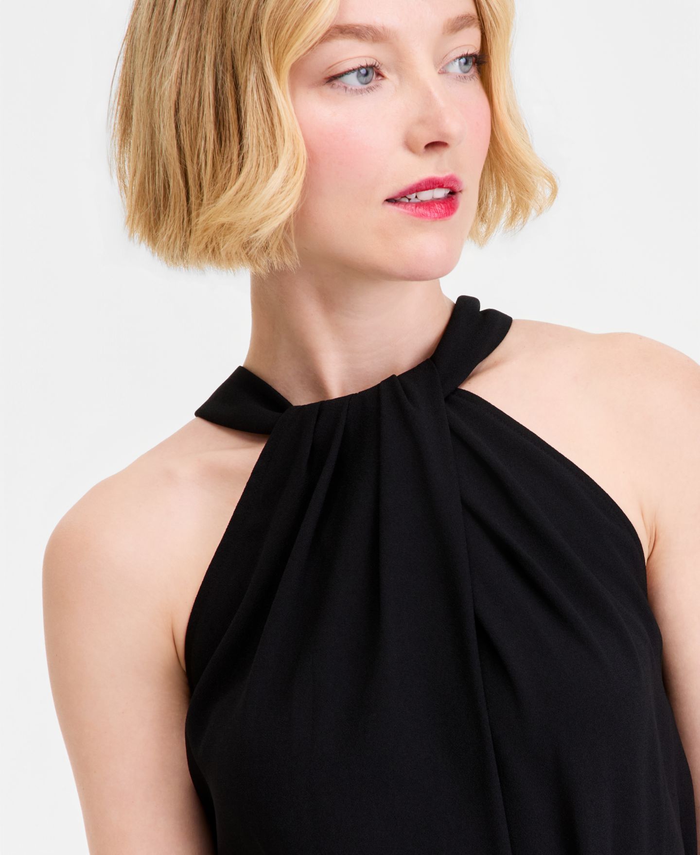 Женский комбинезон I.N.C. International Concepts Halter-Neck Sleeveless Wide-Leg Jumpsuit, цвет: Глубокий чёрный — фото 2
