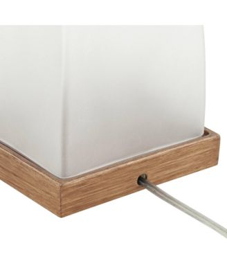 Ryan High Frosted Glass Modern Coastal Table Lamp Set of 2