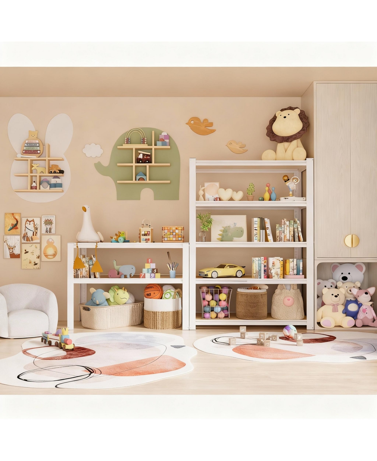 Yigii Adjustable 5-Tier Metal Connector Shelving - Heavy Duty, Boltless, for Kitchen, Pantry, Garage