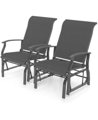 Outdoor Glider Chairs Set of Two with Ergonomic Seating