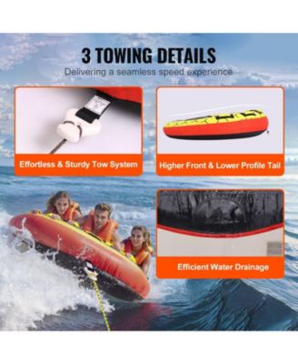 Inch Round Rider Towable Boat Tube with Nylon Cover