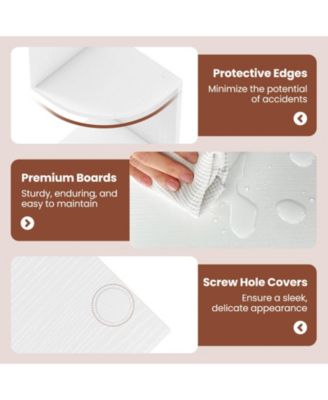 5-Tier Corner Shelf Floating Bookshelf Wall Mounted Storage Organizer