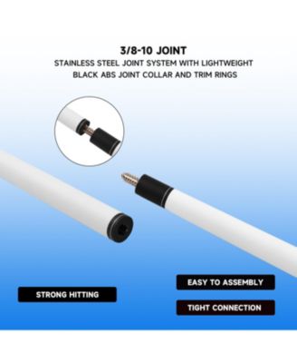 58" 2-Piece Matte Fiberglass Graphite Composite Billiard Pool Cue Stick