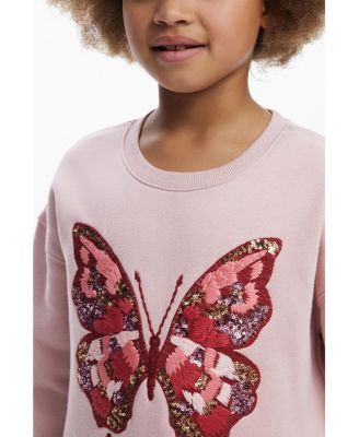 Girls's Butterfly dress with two-piece effect