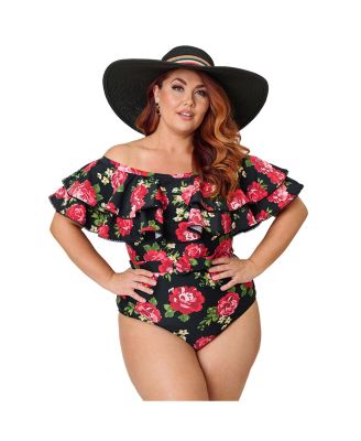 Women's Plus Size Off Shoulder Nantucket Swimsuit