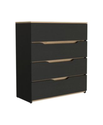 Four Drawer Dresser Modern Superior Top 35.03 inch Wide 13.77 inch Deep Storage Organizer for Bedroom