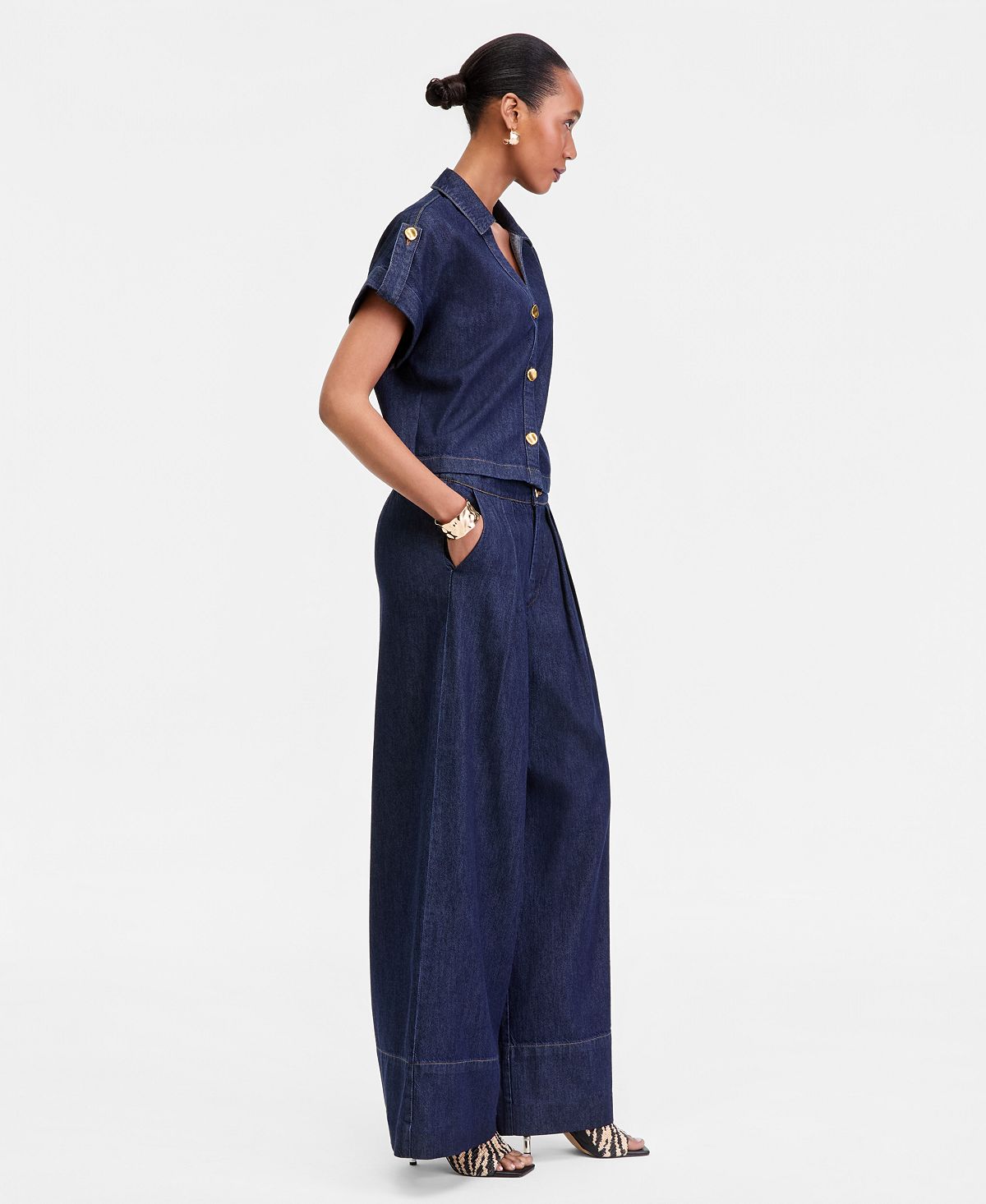 I.N.C. International Concepts Women's High-Rise Wide-Leg Jeans, Macy's Exclusive view 4 — MAYCSS fashion products