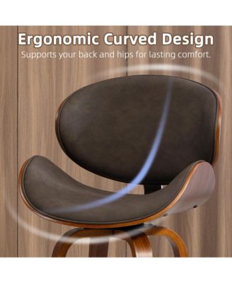 Swivel Bar Stools Set of 2, 26 Inches Mid-Century Modern Counter Height Bar Stools