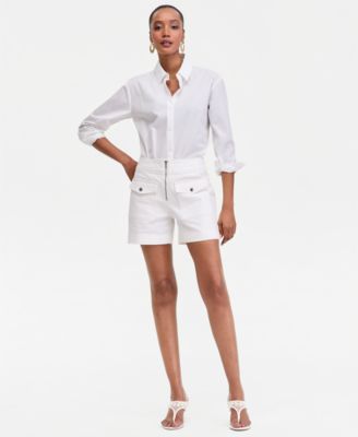Women's Zip-Front Denim Shorts