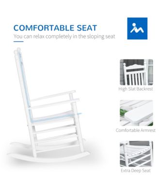 Wooden Rocking Chair for Porch, Indoor/Outdoor