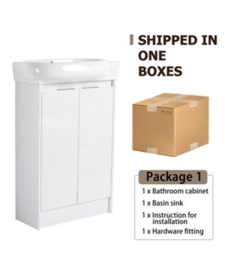 23" Freestanding Bathroom Vanity with Sink, Soft Close Doors