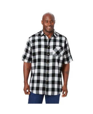 Men's Big and Tall Short Sleeve Flannel Shirt