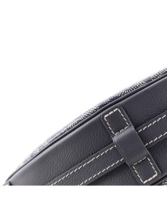 Hirondelle Shoulder Bag Coated Canvas and Leather