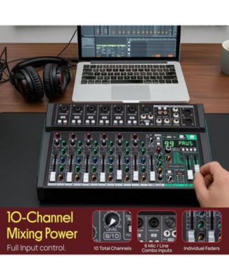 10-Ch. Bluetooth Studio Mixer with DSP Effects PMX510