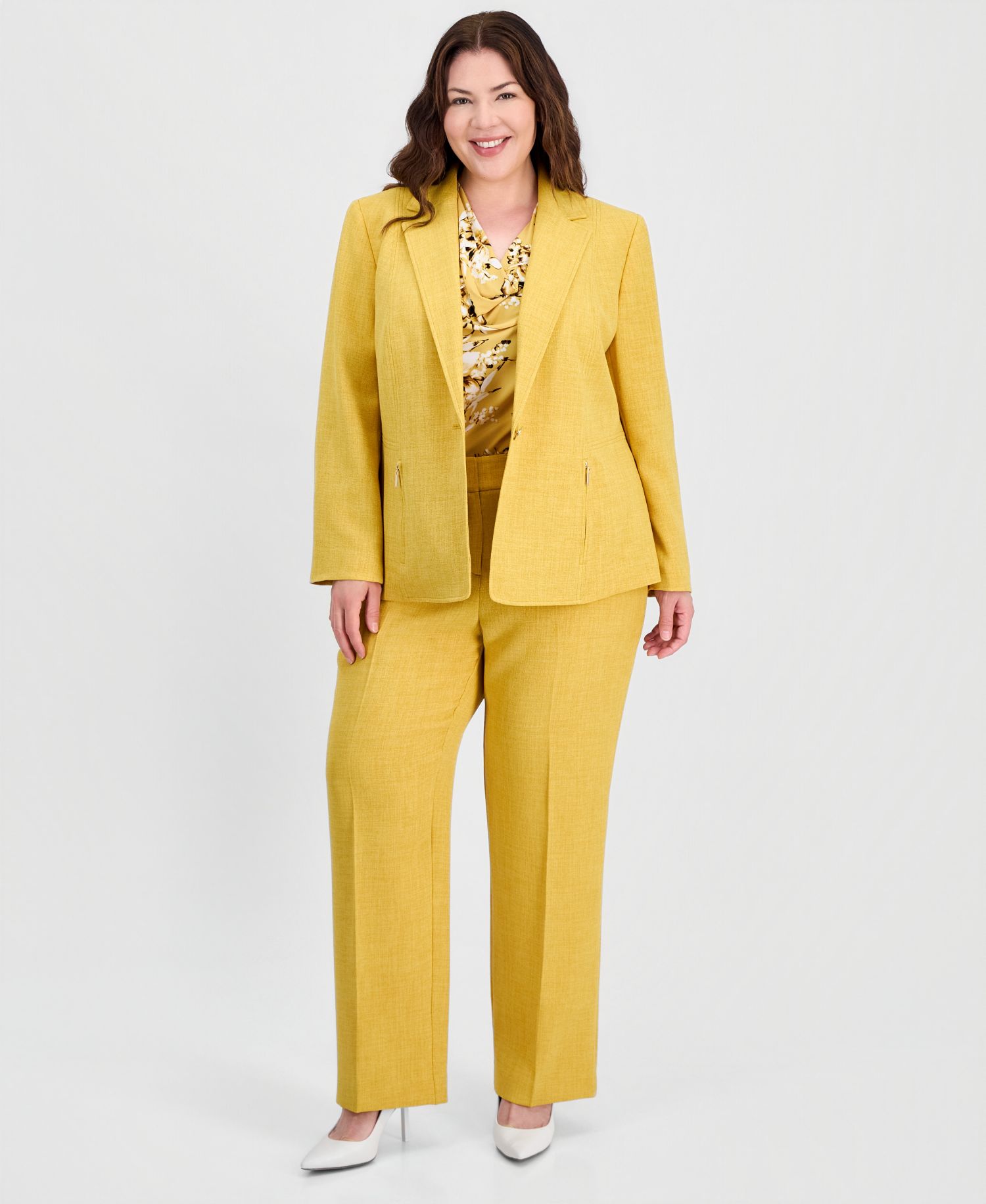 Plus Size L-Pocket Straight Leg Pants