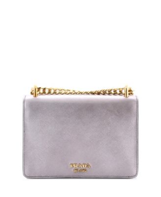 Small Envelope Flap Chain Shoulder bag Saffiano Leather