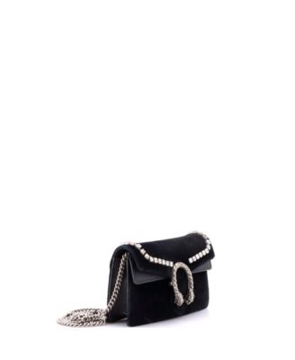 Super Mini Dionysus Bag Crystal Embellished Velvet
