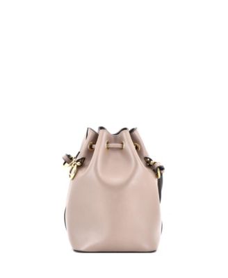 Mini Logo Mon Tresor Bucket Bag Leather