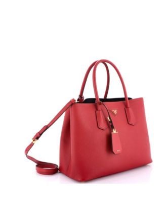 Large Cuir Double Tote Saffiano Leather