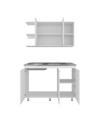 Byron Kitchen Cabinet Set, 6 Doors, 9 Shelves
