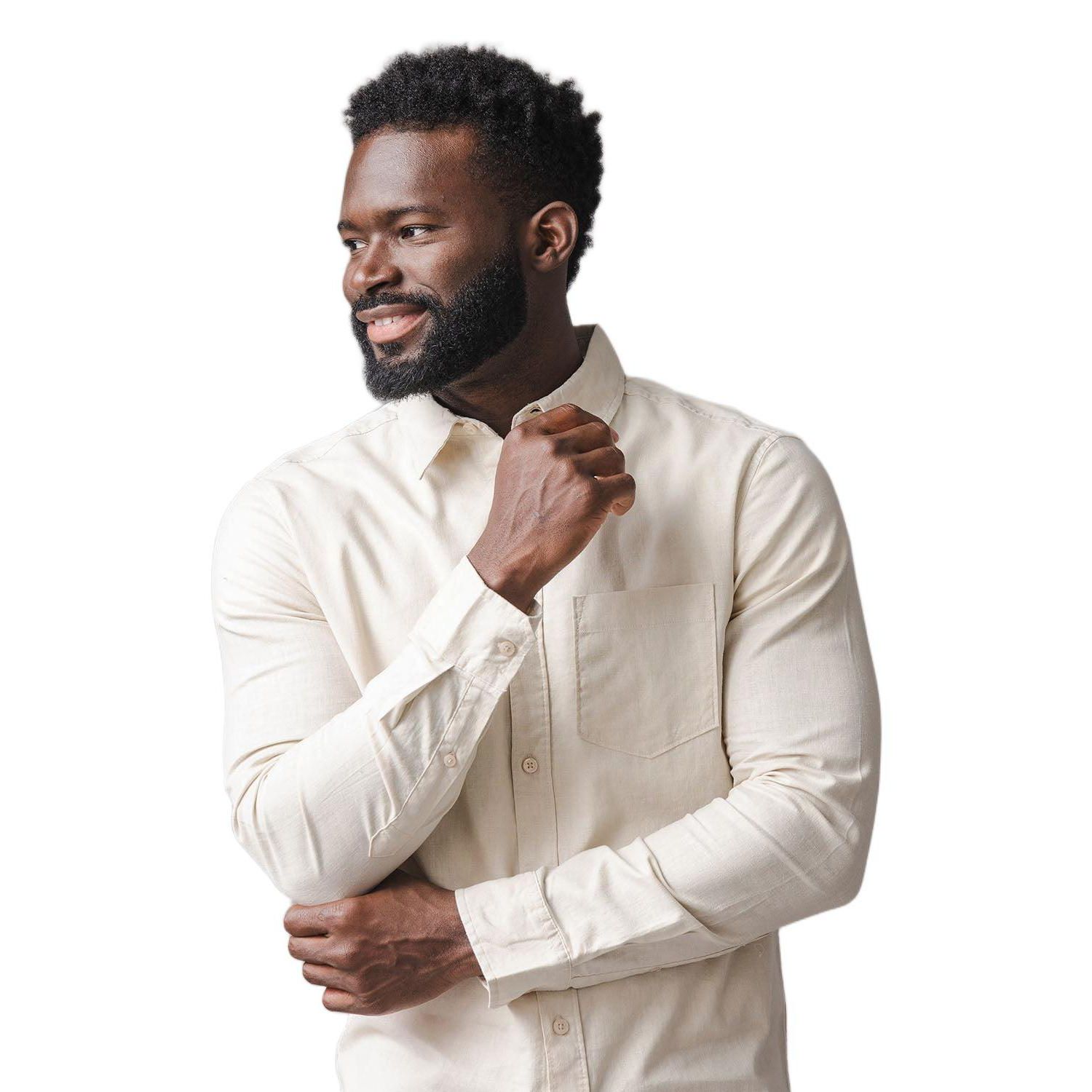 Men's Hope and Henry Long Sleeve Solid Linen Shirt
