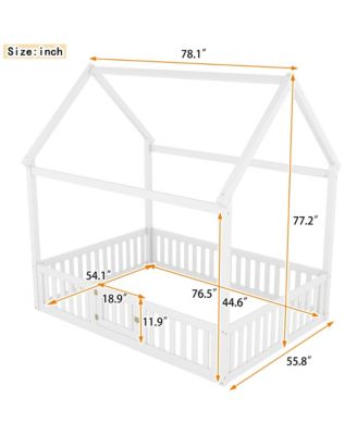 Wood House Bed Fence Door