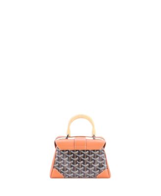 Mini Saigon Top Handle Bag Coated Canvas with Leather