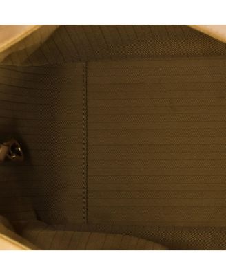 Compact Monochrome Hammock Bag Leather with Logo Jacquard Strap