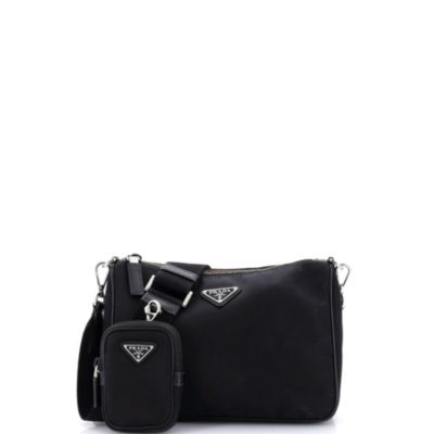 Small Re-Edition 2000 Double Zip Shoulder Bag Tessuto