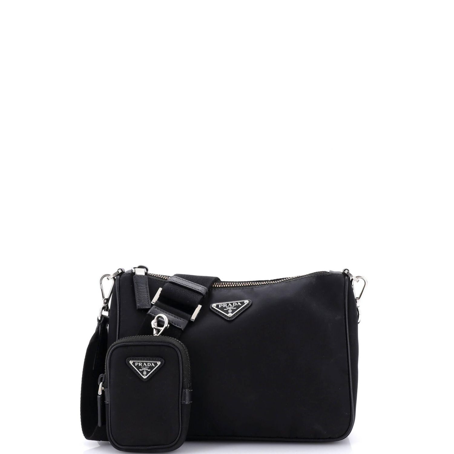 Small Re-Edition 2000 Double Zip Shoulder Bag Tessuto