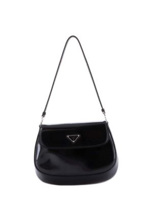 Small Cleo Flap Shoulder Bag Spazzolato Leather