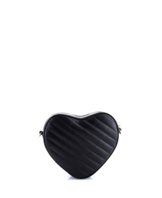 Mini Interlocking G Heart Shoulder Bag Diagonal Quilted Leather