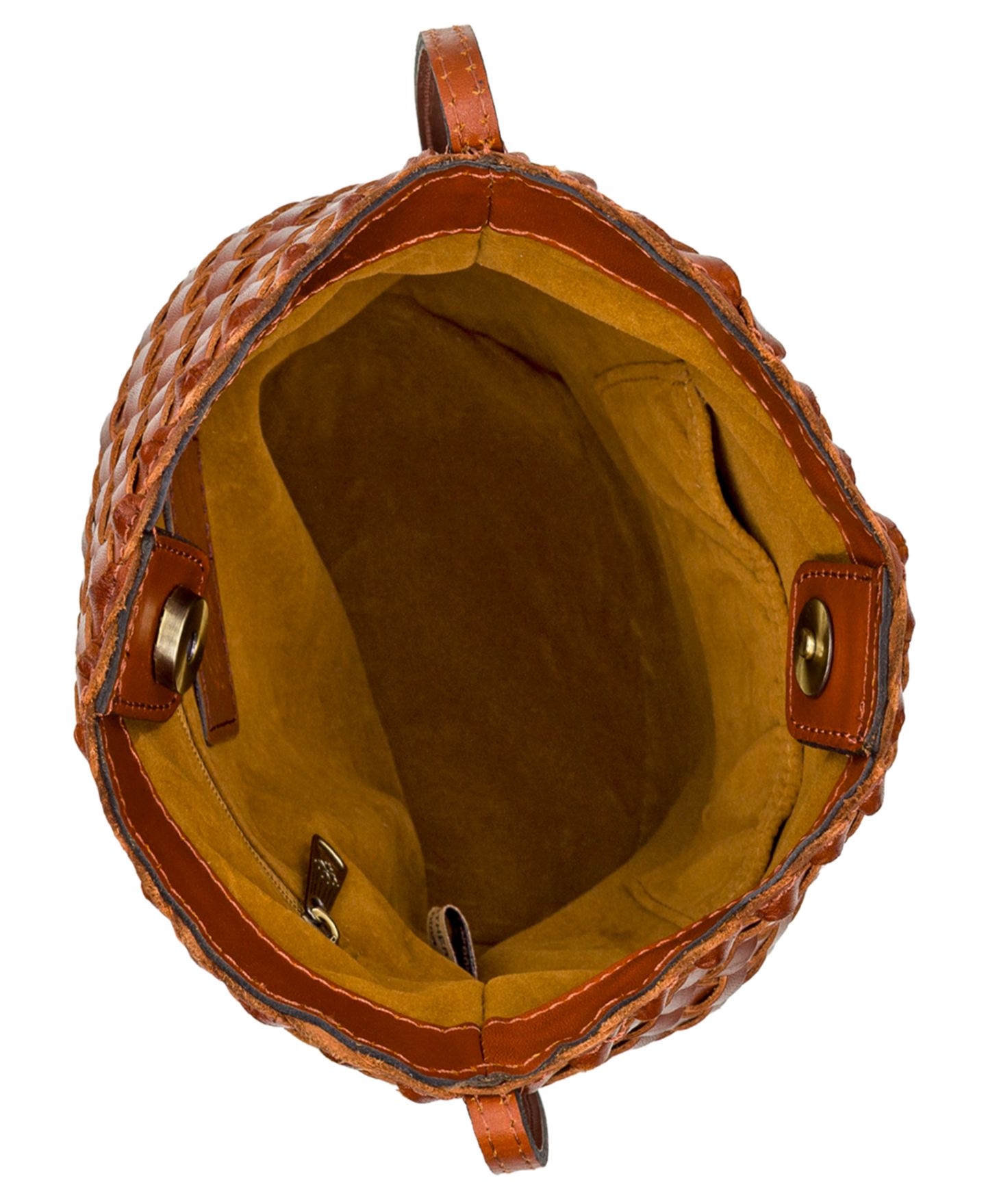 Женская сумка Patricia Nash Darcy Small Woven Leather Crossbody, цвет: Коньячный — фото 8